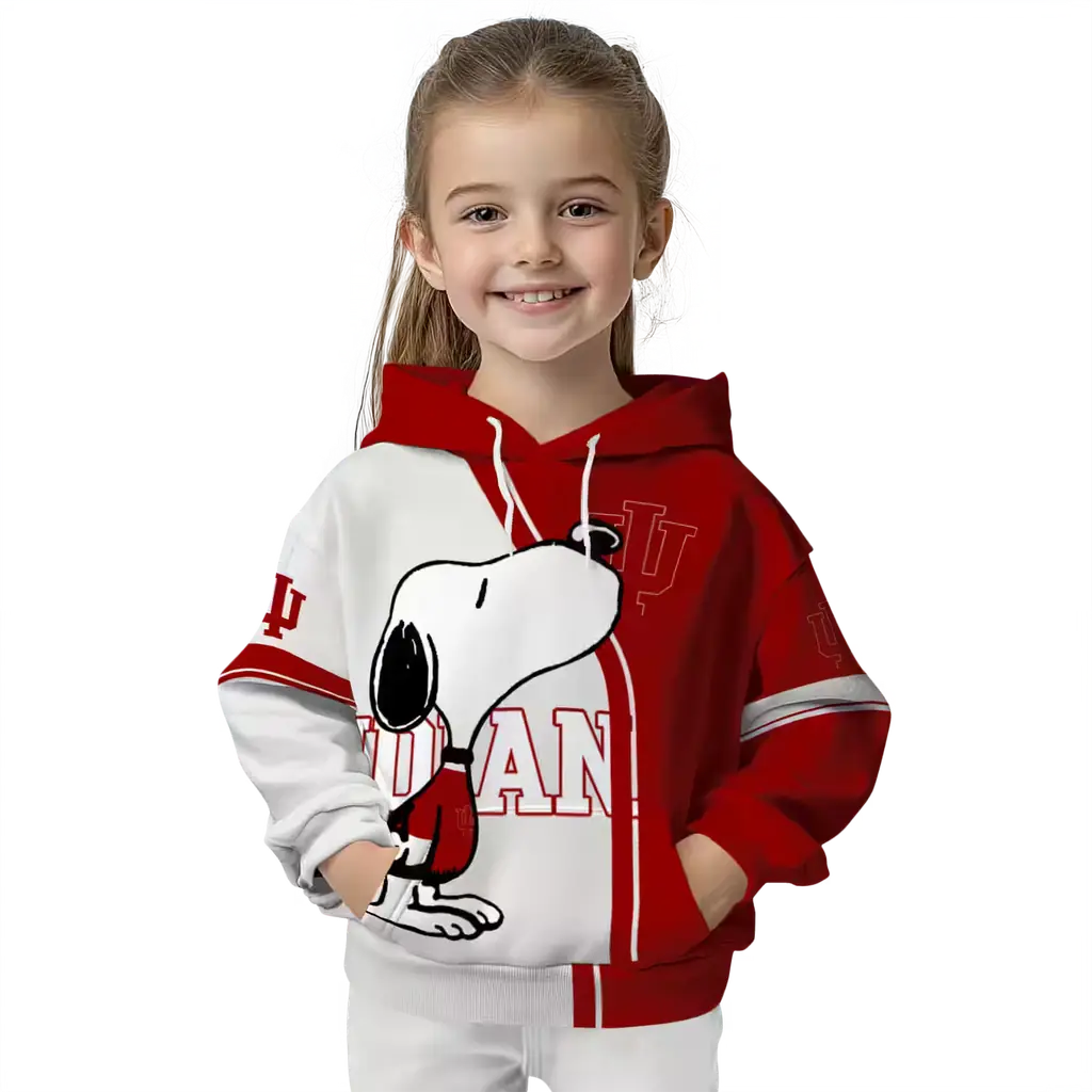 indiana hoosiers playful snoopy red hoodie top rated indiana hoosiers playful snoopy red hoodie top rated