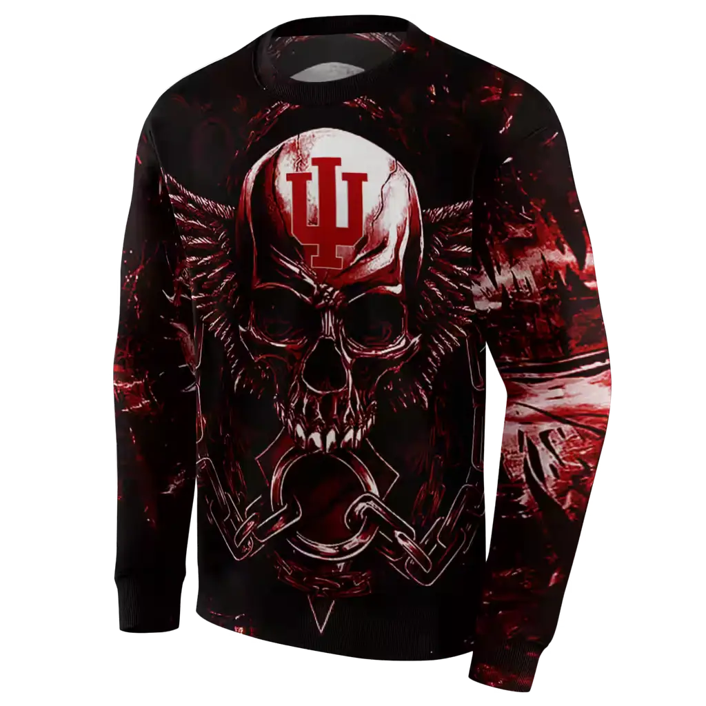 indiana hoosiers skull artwork red black hoodie new arrival indiana hoosiers skull artwork red black hoodie new arrival