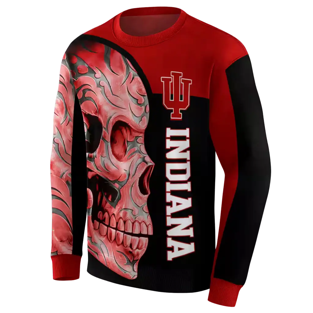 indiana hoosiers skull motif red black hoodie new arrival indiana hoosiers skull motif red black hoodie new arrival