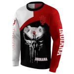 indiana hoosiers skull punisher cream black hoodie best selling