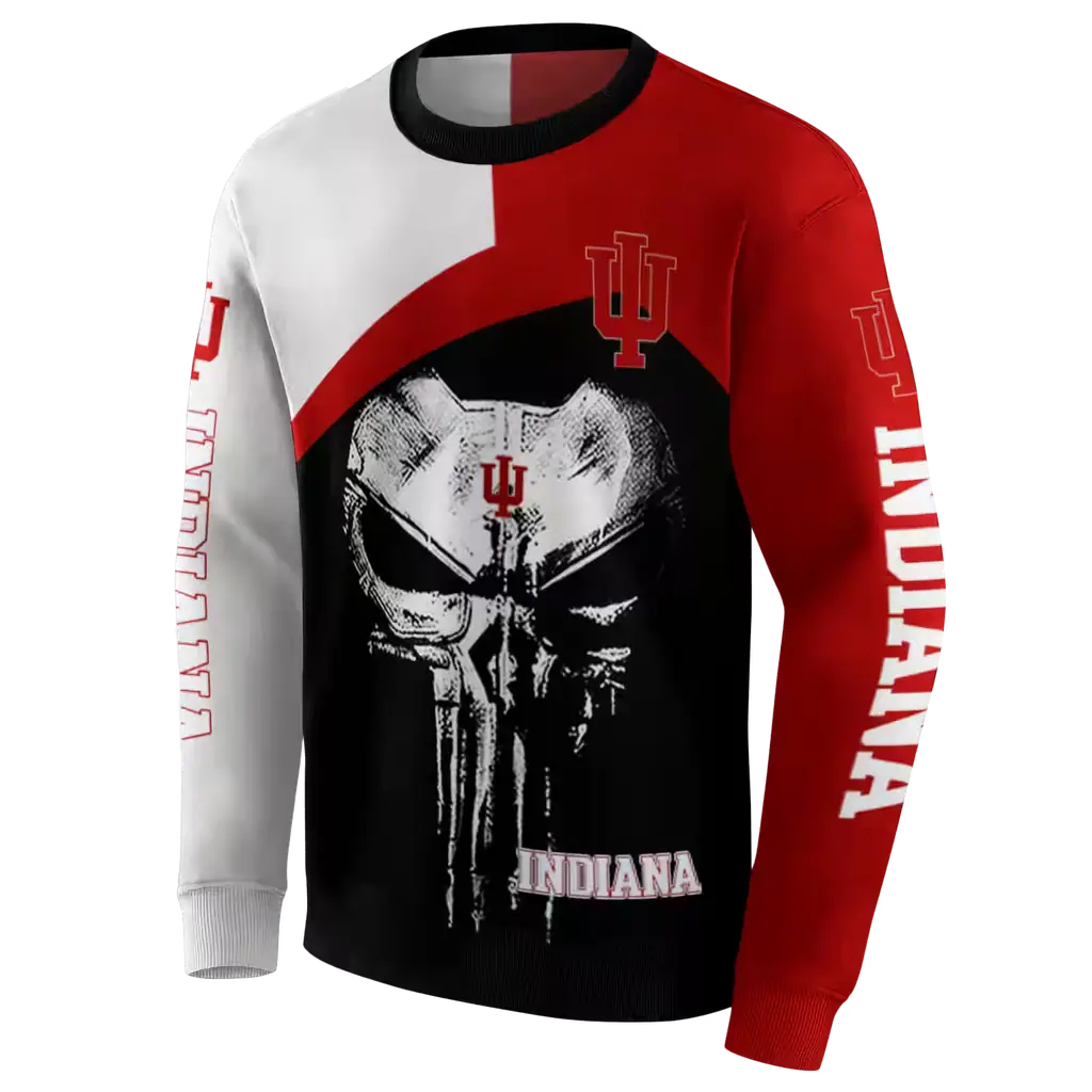 indiana hoosiers skull punisher cream black hoodie new arrival indiana hoosiers skull punisher cream black hoodie new arrival
