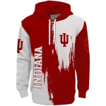 indiana hoosiers splatter effect red hoodie best selling