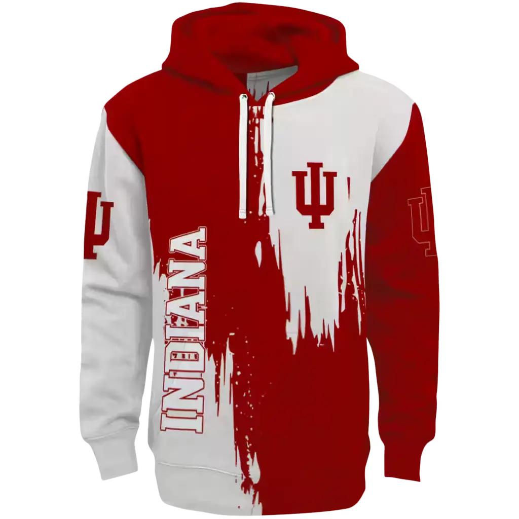indiana hoosiers splatter effect red hoodie best selling indiana hoosiers splatter effect red hoodie best selling