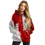 indiana hoosiers splatter effect red hoodie best selling
