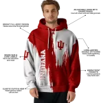 indiana hoosiers splatter effect red hoodie best selling