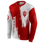 indiana hoosiers splatter effect red hoodie best selling
