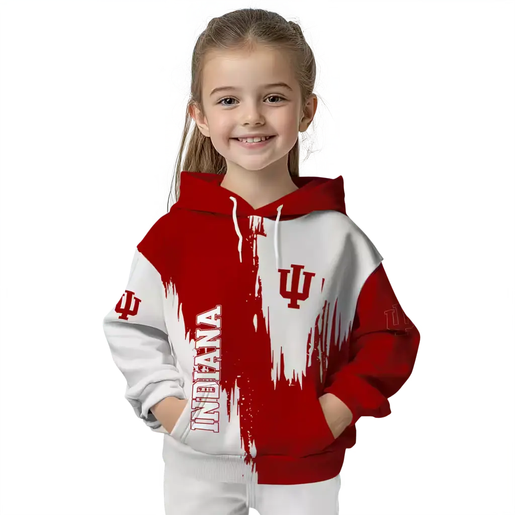 indiana hoosiers splatter effect red hoodie top rated indiana hoosiers splatter effect red hoodie top rated