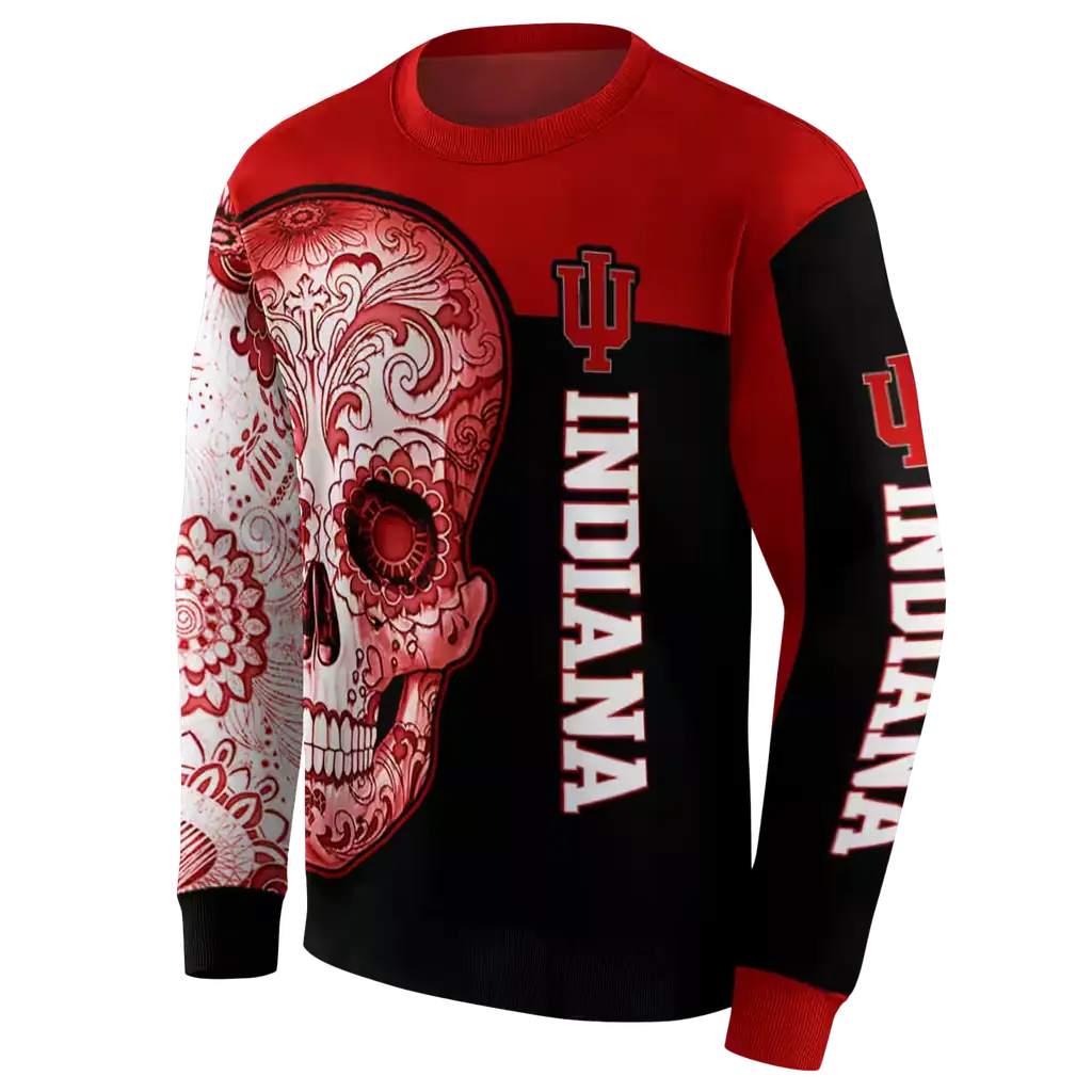 indiana hoosiers sugar skull red black hoodie new arrival indiana hoosiers sugar skull red black hoodie new arrival