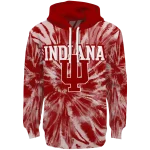indiana hoosiers tie dye pattern red hoodie best selling