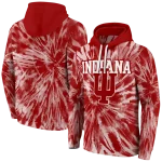 indiana hoosiers tie dye pattern red hoodie best selling