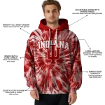 indiana hoosiers tie dye pattern red hoodie best selling