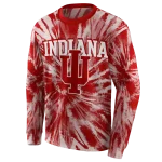indiana hoosiers tie dye pattern red hoodie best selling