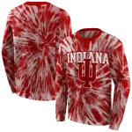 indiana hoosiers tie dye pattern red hoodie best selling