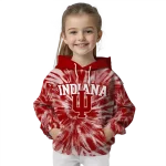 indiana hoosiers tie dye pattern red hoodie best selling