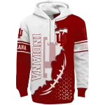 indiana hoosiers triangular pattern red white hoodie best selling