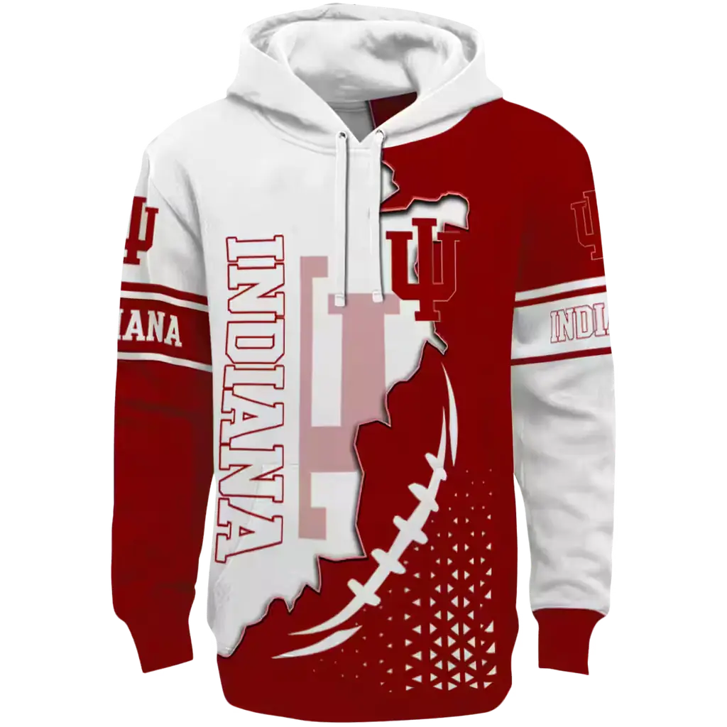 indiana hoosiers triangular pattern red white hoodie best selling indiana hoosiers triangular pattern red white hoodie best selling