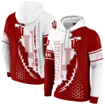 indiana hoosiers triangular pattern red white hoodie best selling