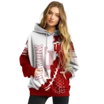indiana hoosiers triangular pattern red white hoodie best selling