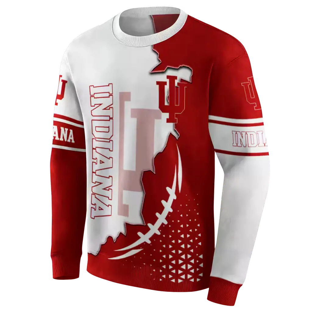 indiana hoosiers triangular pattern red white hoodie new arrival indiana hoosiers triangular pattern red white hoodie new arrival