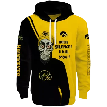 iowa hawkeyes achmed skull black hoodie best selling