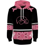 iowa hawkeyes awareness ribbon black pink hoodie best selling