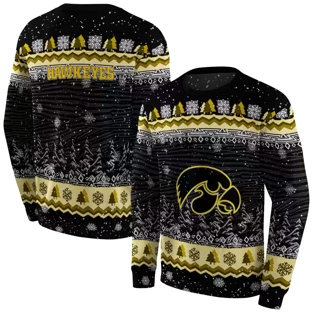iowa hawkeyes christmas trees black hoodie premium grade iowa hawkeyes christmas trees black hoodie premium grade