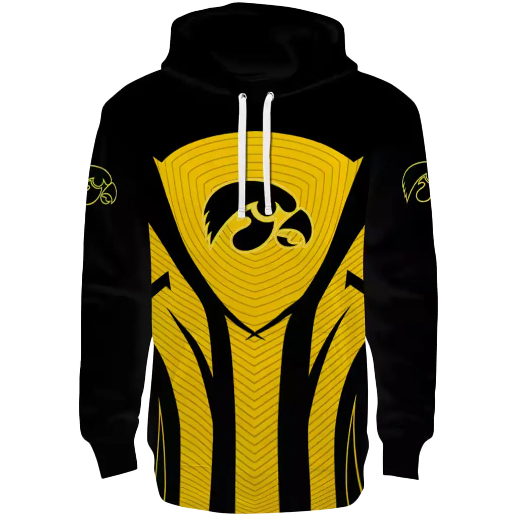 iowa hawkeyes concentric lines black hoodie best selling iowa hawkeyes concentric lines black hoodie best selling