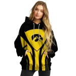 iowa hawkeyes concentric lines black hoodie best selling