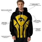 iowa hawkeyes concentric lines black hoodie best selling