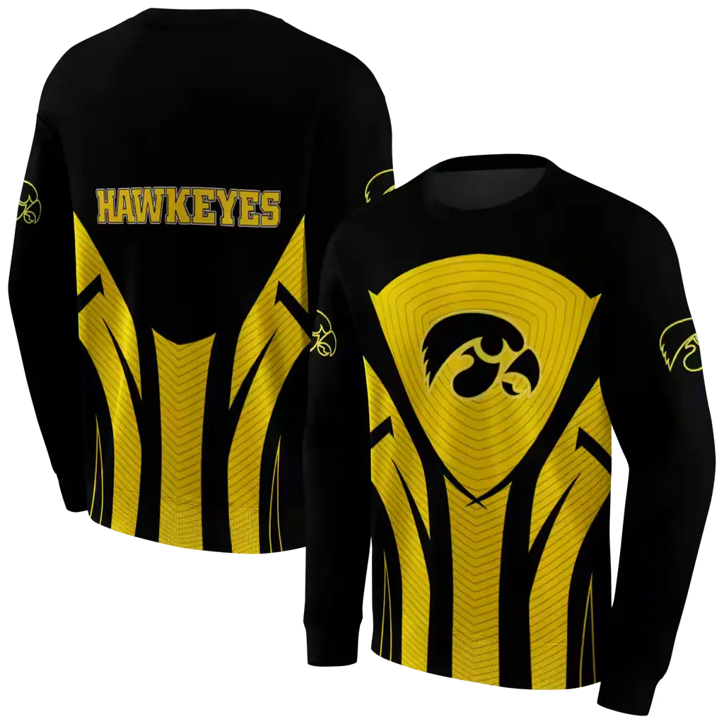 iowa hawkeyes concentric lines black hoodie premium grade iowa hawkeyes concentric lines black hoodie premium grade
