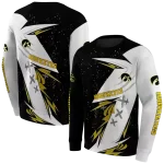 iowa hawkeyes dynamic slash black white hoodie best selling