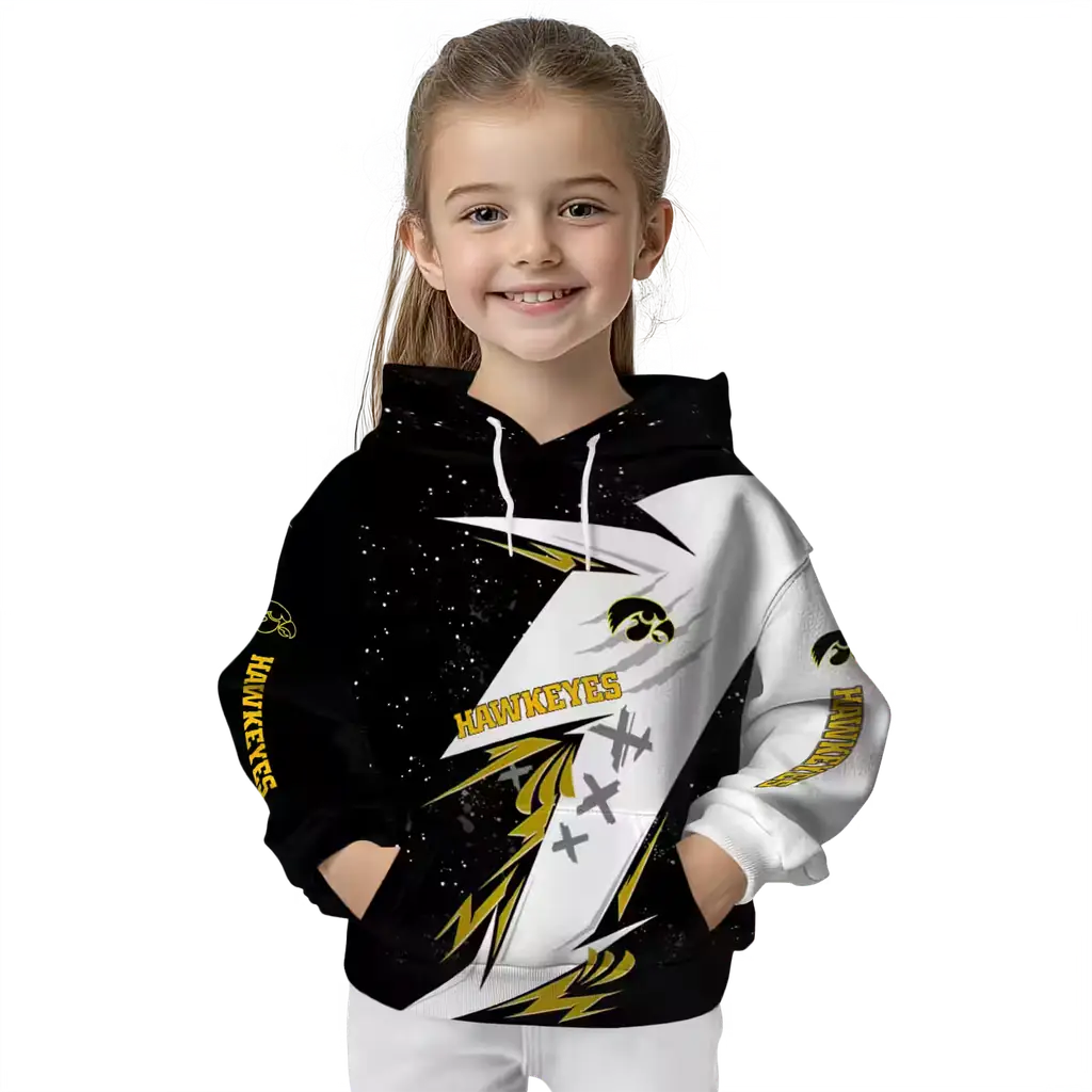 iowa hawkeyes dynamic slash black white hoodie top rated iowa hawkeyes dynamic slash black white hoodie top rated