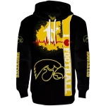 iowa hawkeyes football heartbeat black hoodie best selling
