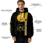 iowa hawkeyes football heartbeat black hoodie best selling