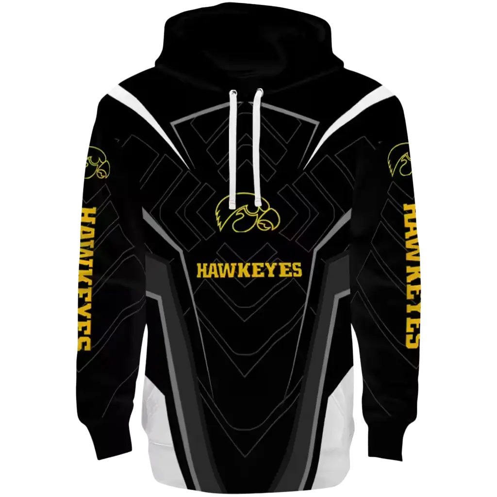 iowa hawkeyes futuristic pattern black hoodie best selling iowa hawkeyes futuristic pattern black hoodie best selling