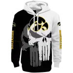 iowa hawkeyes graphic punisher black white hoodie best selling