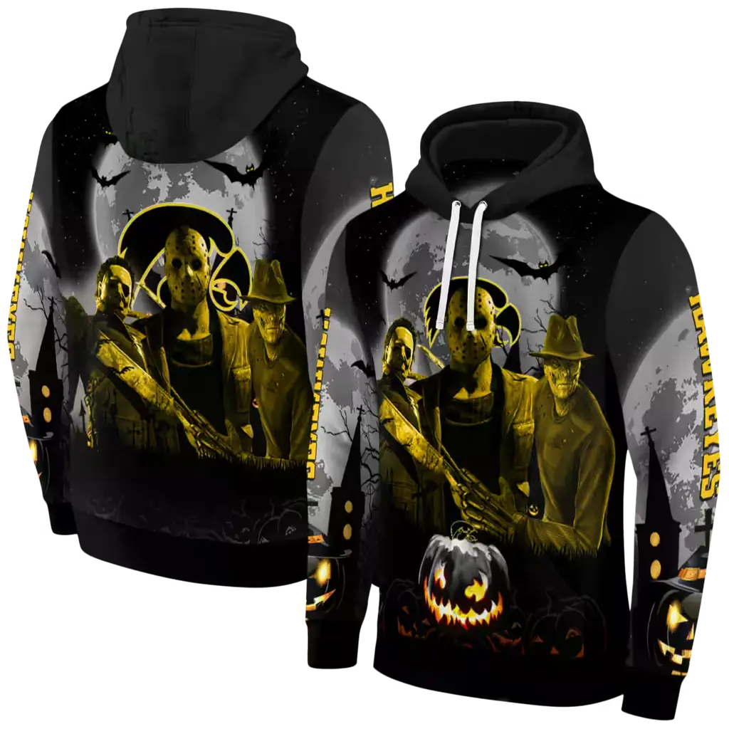 iowa hawkeyes halloween vibes black hoodie fashion forward iowa hawkeyes halloween vibes black hoodie fashion forward