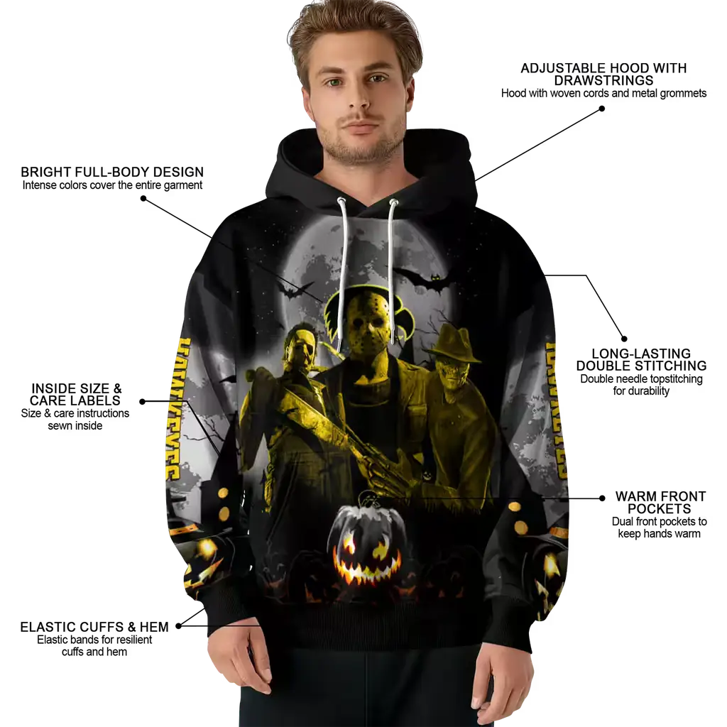 iowa hawkeyes halloween vibes black hoodie latest model iowa hawkeyes halloween vibes black hoodie latest model
