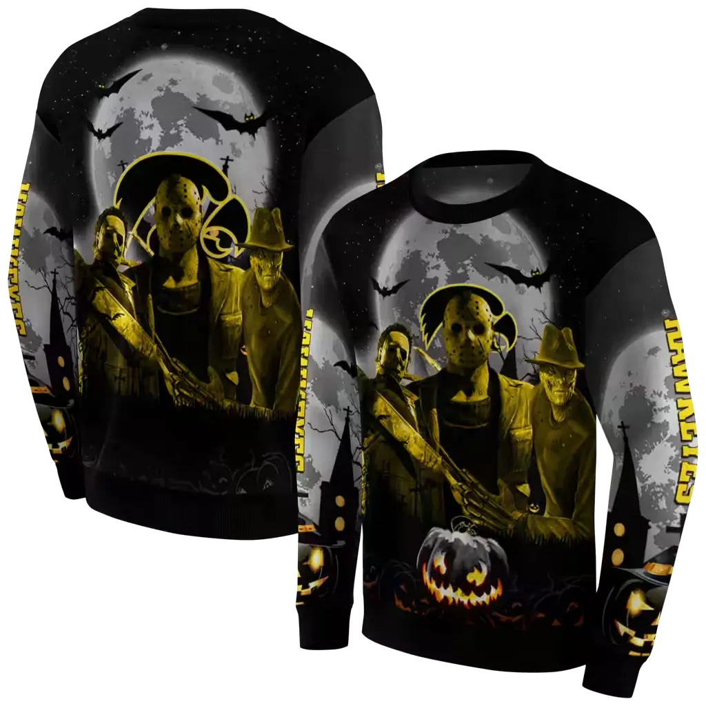 iowa hawkeyes halloween vibes black hoodie premium grade iowa hawkeyes halloween vibes black hoodie premium grade