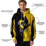 iowa hawkeyes heartbeat graphic black hoodie best selling
