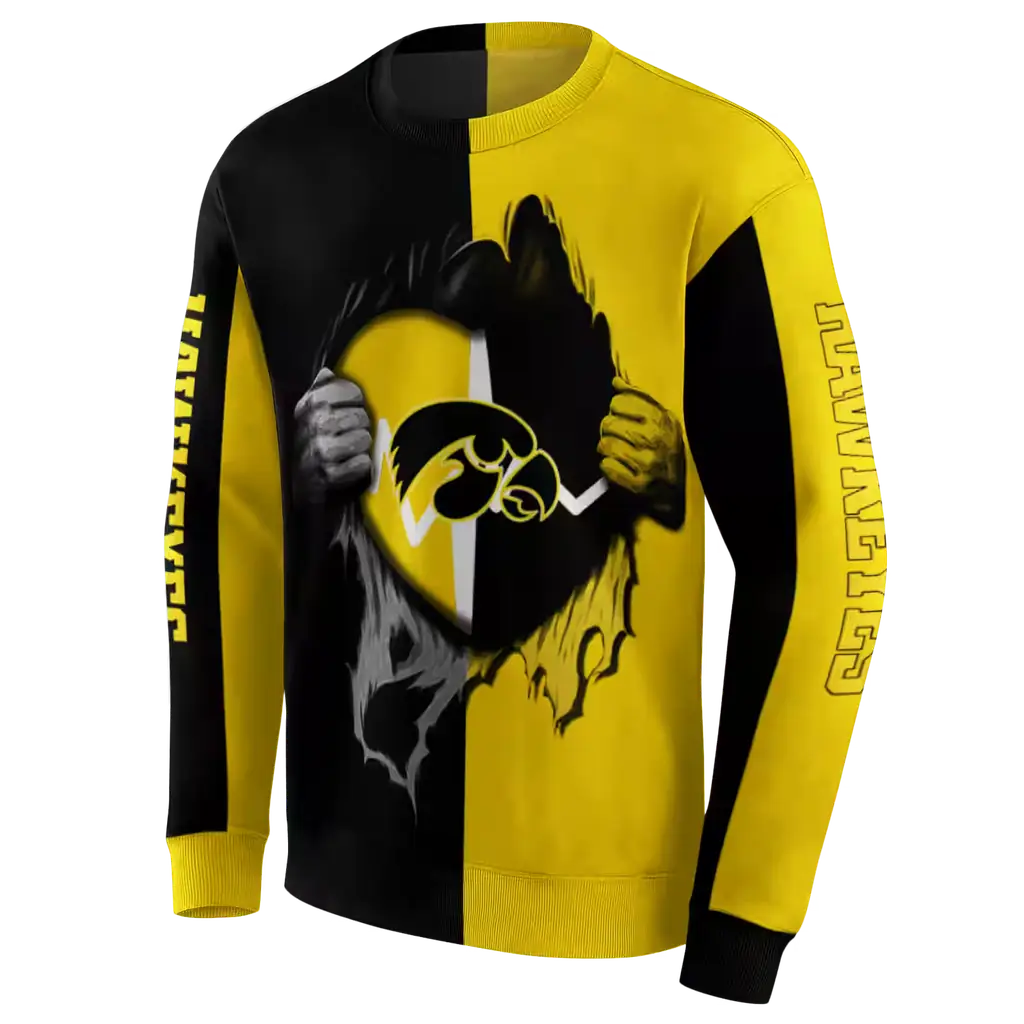 iowa hawkeyes heartbeat graphic black hoodie new arrival iowa hawkeyes heartbeat graphic black hoodie new arrival