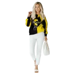 iowa hawkeyes heartbeat graphic black hoodie best selling