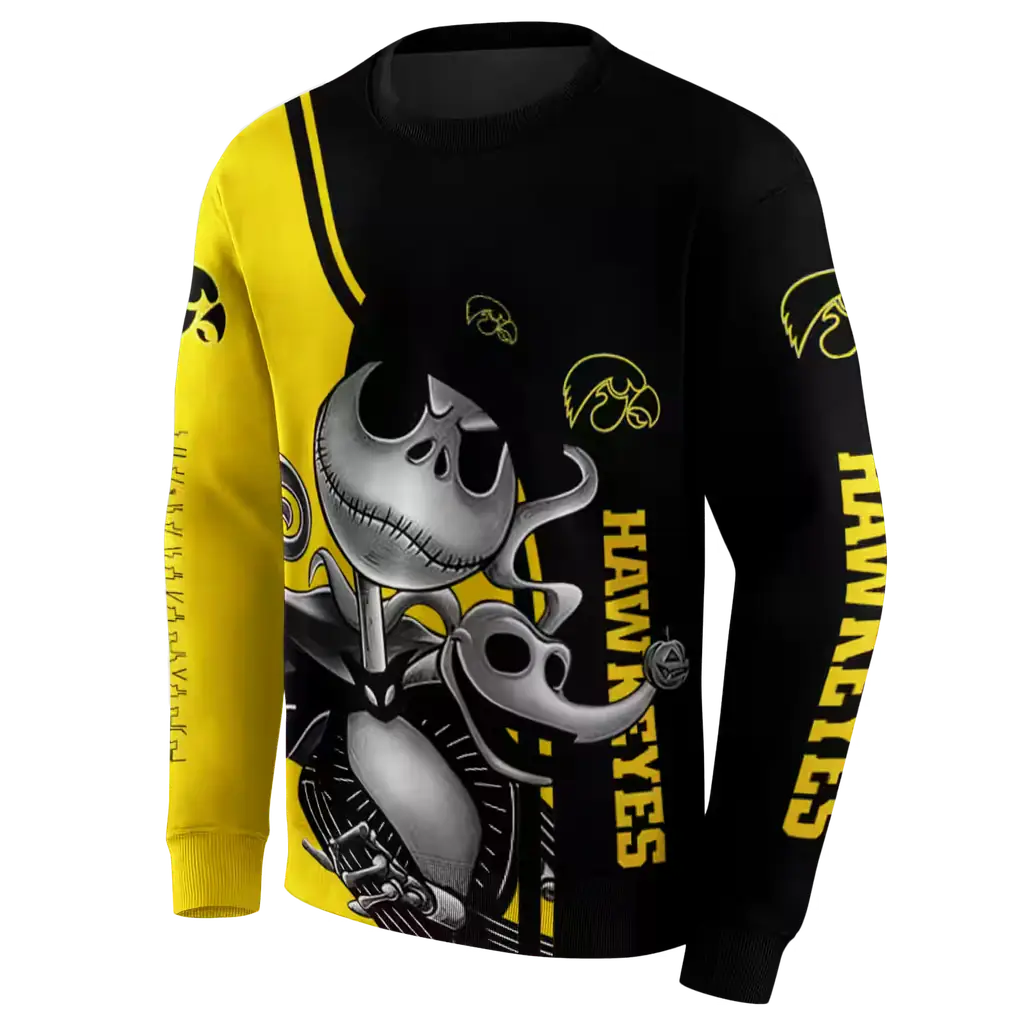 iowa hawkeyes jack skellington black hoodie new arrival iowa hawkeyes jack skellington black hoodie new arrival