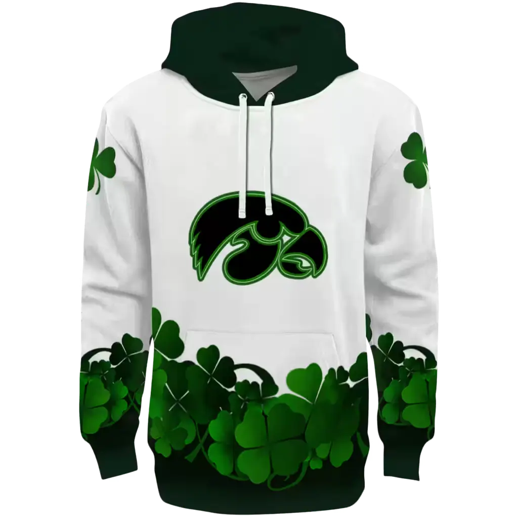 iowa hawkeyes lucky motif white green hoodie best selling iowa hawkeyes lucky motif white green hoodie best selling
