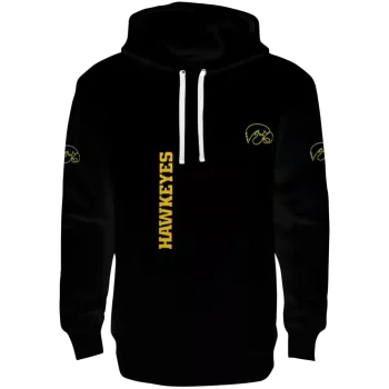 iowa hawkeyes monogram pattern black hoodie best selling