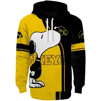iowa hawkeyes playful snoopy black hoodie best selling