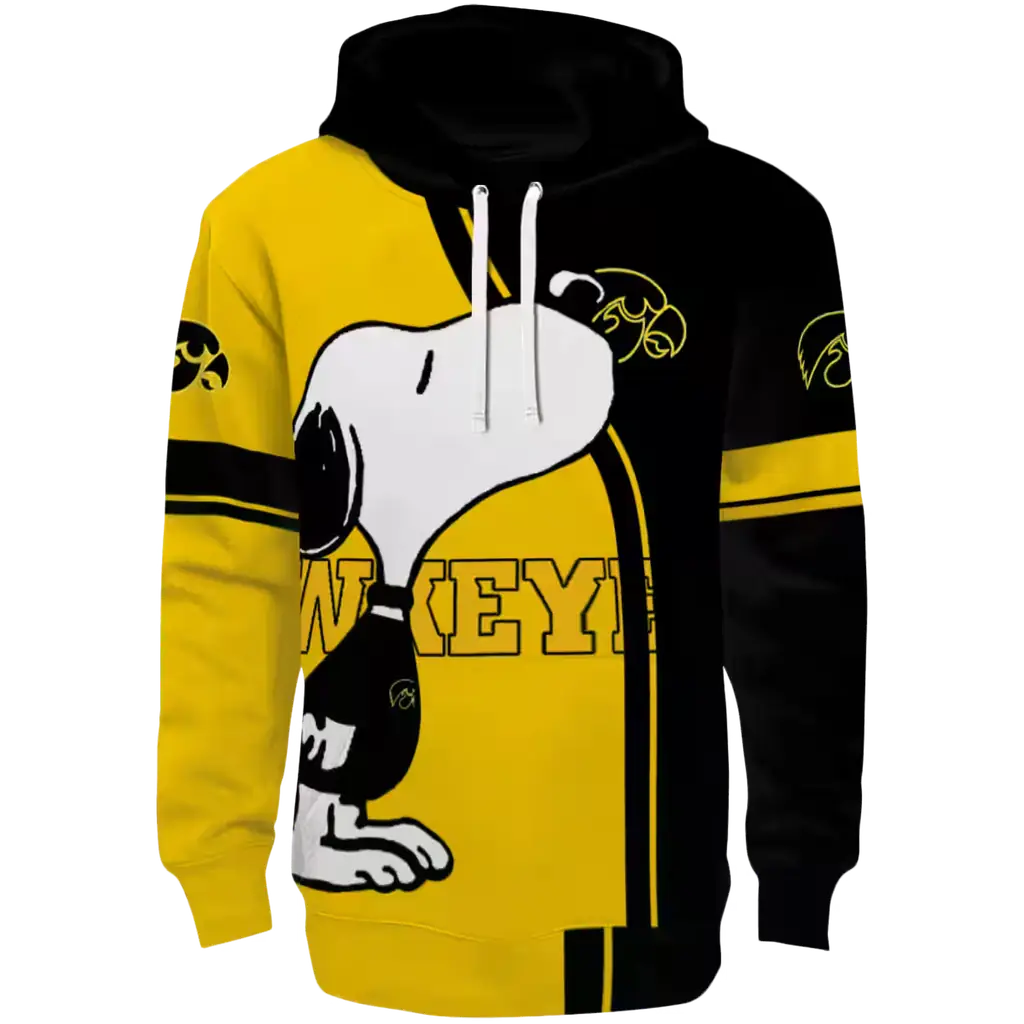iowa hawkeyes playful snoopy black hoodie best selling iowa hawkeyes playful snoopy black hoodie best selling