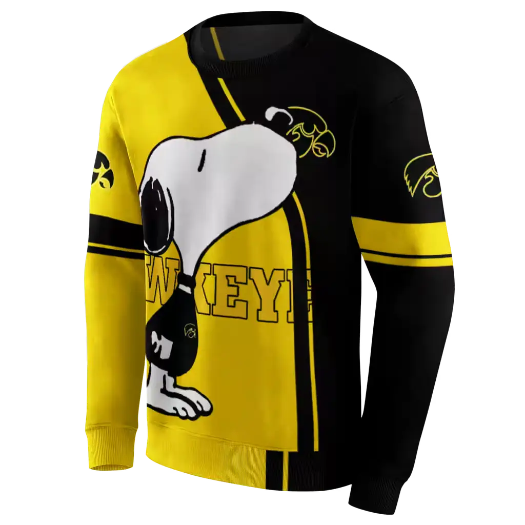 iowa hawkeyes playful snoopy black hoodie new arrival iowa hawkeyes playful snoopy black hoodie new arrival