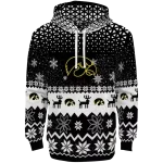 iowa hawkeyes reindeer motif black hoodie best selling