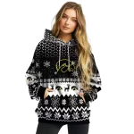 iowa hawkeyes reindeer motif black hoodie best selling